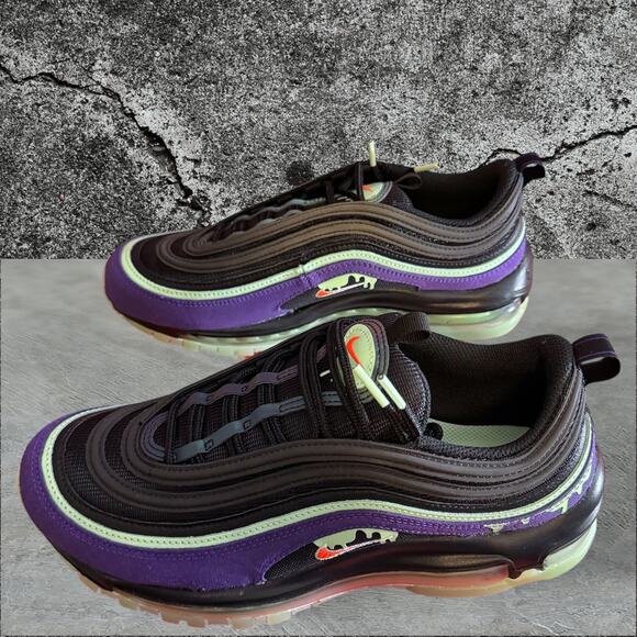 •DS• Nike Air Max 97 Slime Halloween (2020) • Size 8M/9.5W (GLOWS in Dark) - Picture 4 of 13